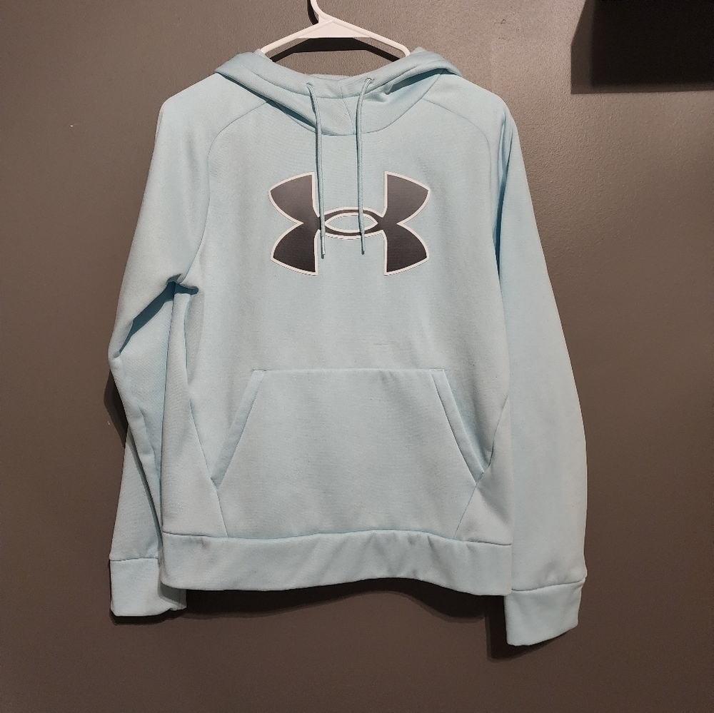 Under Armour Womens Light Blue and Gray Hoodie Size Small